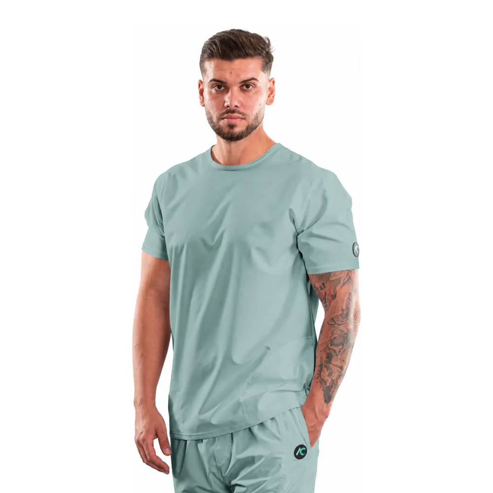 Men’s Active Sport medical blouse with round neck, colour Olive B