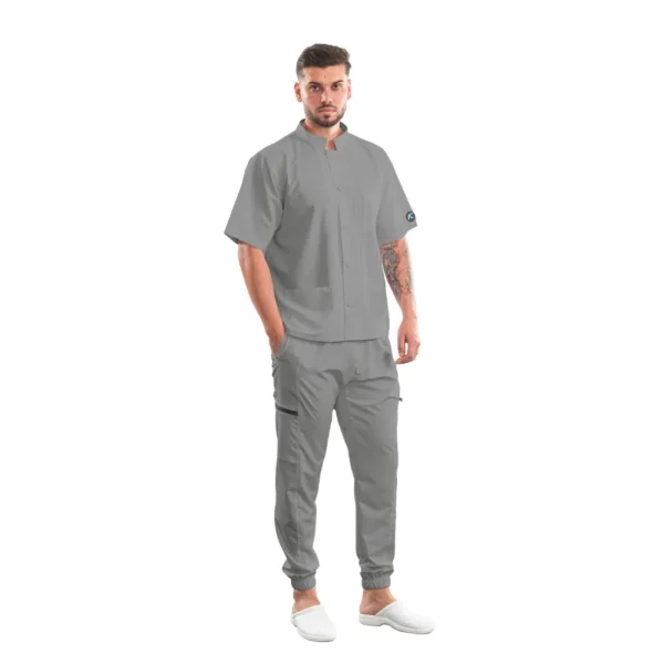Bluză medicală pentru bărbați Executive, culoare Grey