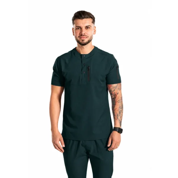 Bluză medicală pentru bărbați Top Pro Dynamic, culoare Dark green