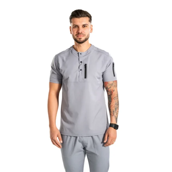 Bluză medicală pentru bărbați Top Pro Dynamic, culoare Grey