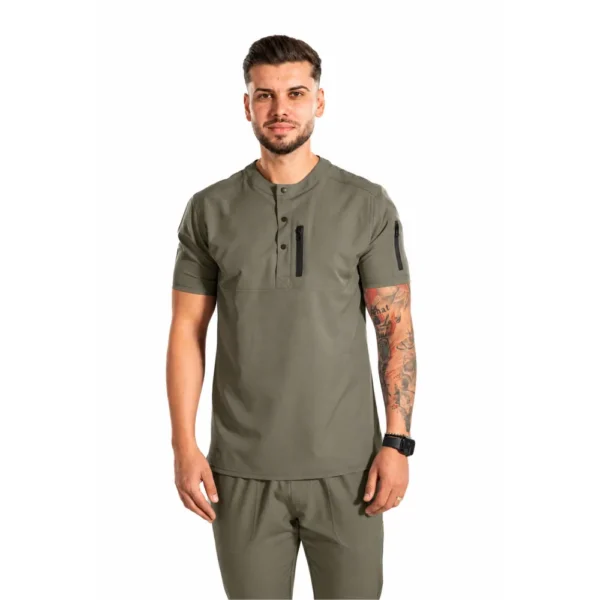 Bluză medicală pentru bărbați Top Pro Dynamic, culoare Olive