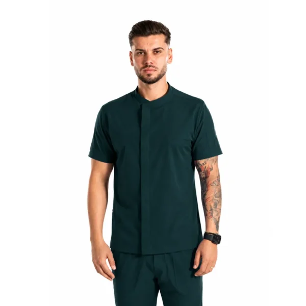 Bluză medicală pentru bărbați Core, culoare Dark green