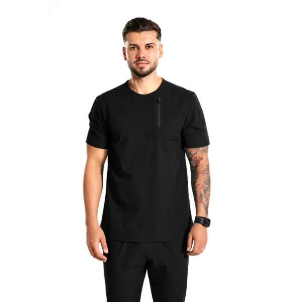 Bluză medicală pentru bărbați Tech-Elite, culoare Black
