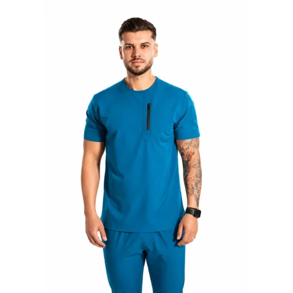 Men’s Tech-Elite medical blouse, colour Dark marine
