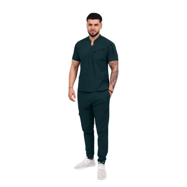 Bluză medicală pentru bărbați Tech-Smart, culoare Dark green