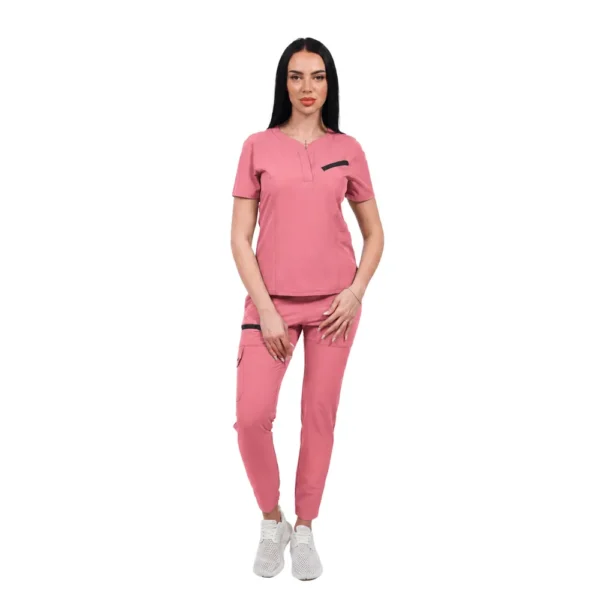 Tech-Smart women’s medical blouse, colour Ash pink
