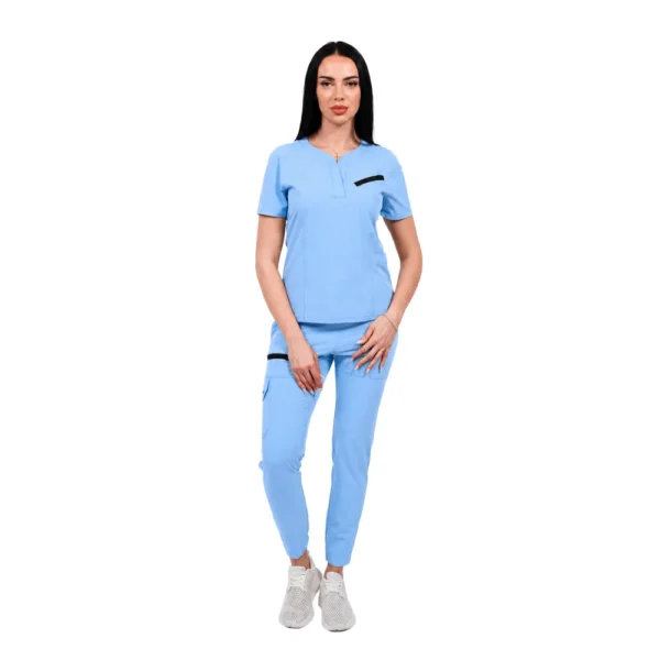 Bluză medicală damă Tech-Smart, culoare Blue ashes