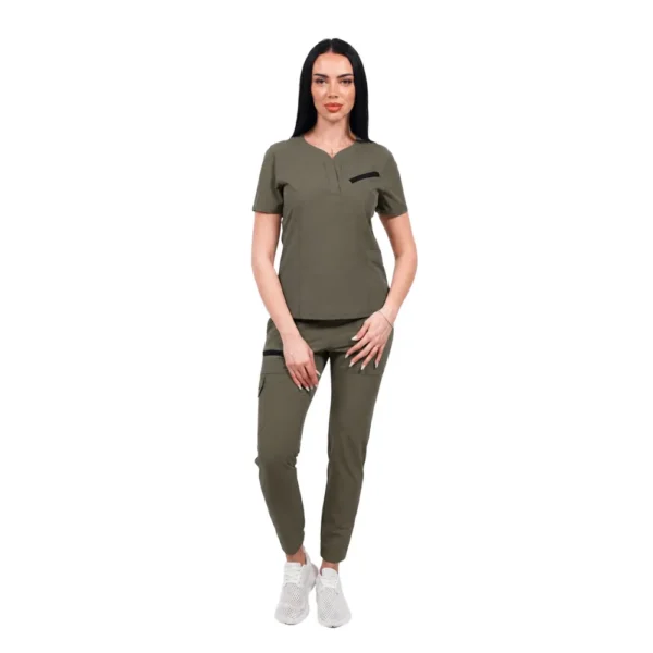 Bluză medicală damă Tech-Smart, culoare Olive