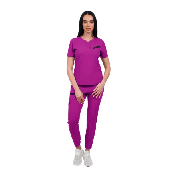 Bluză medicală damă Tech-Smart, culoare Raspberry