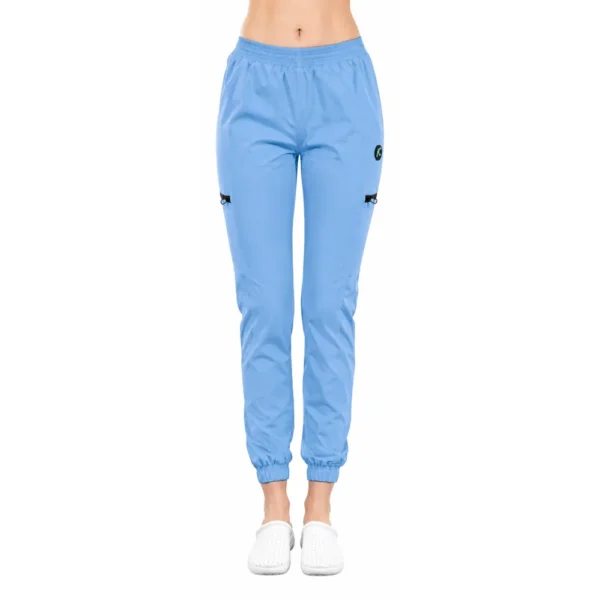 Pantaloni medicali damă Active Jogger cu buzunare laterale, culoare Blue ashes
