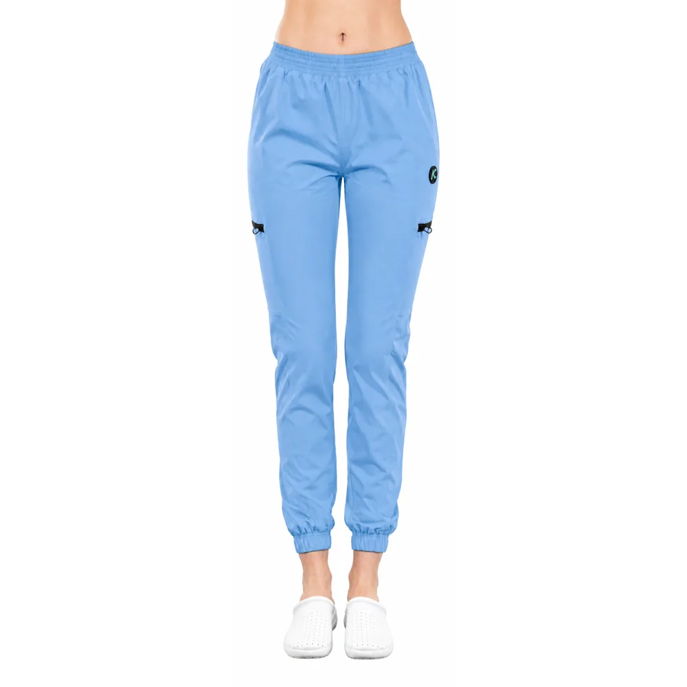 Pantaloni medicali damă Active Jogger cu buzunare laterale, culoare Blue ashes