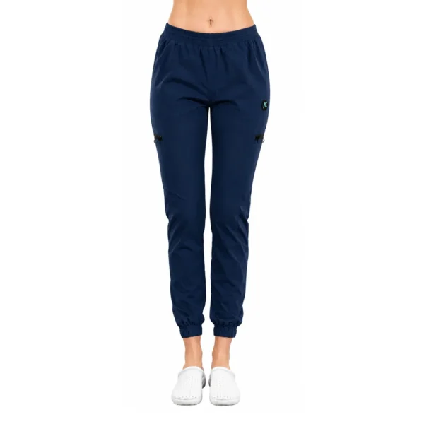 Pantaloni medicali damă Active Jogger cu buzunare laterale, culoare Classic navy