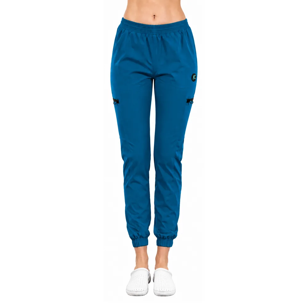 Pantaloni medicali damă Active Jogger cu buzunare laterale, culoare Dark marine
