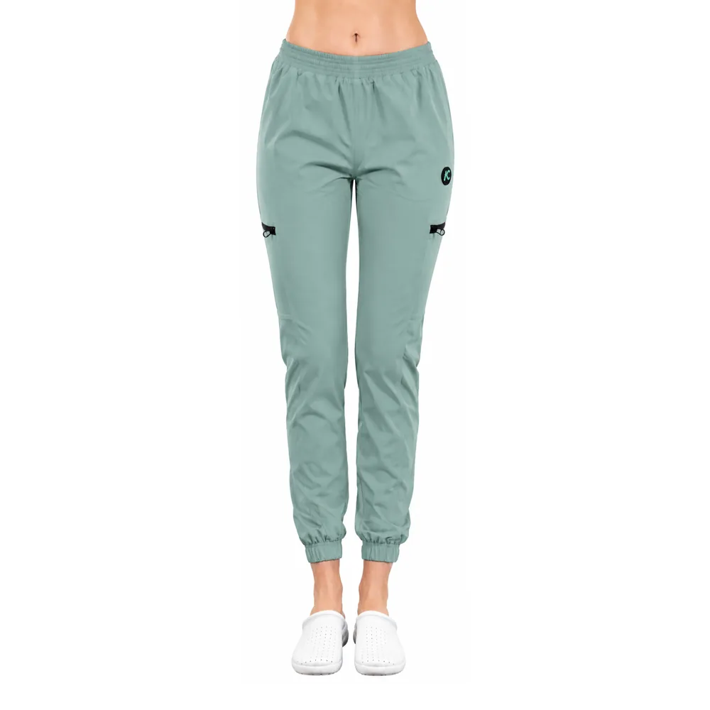 Pantaloni medicali damă Active Jogger cu buzunare laterale, culoare Olive B