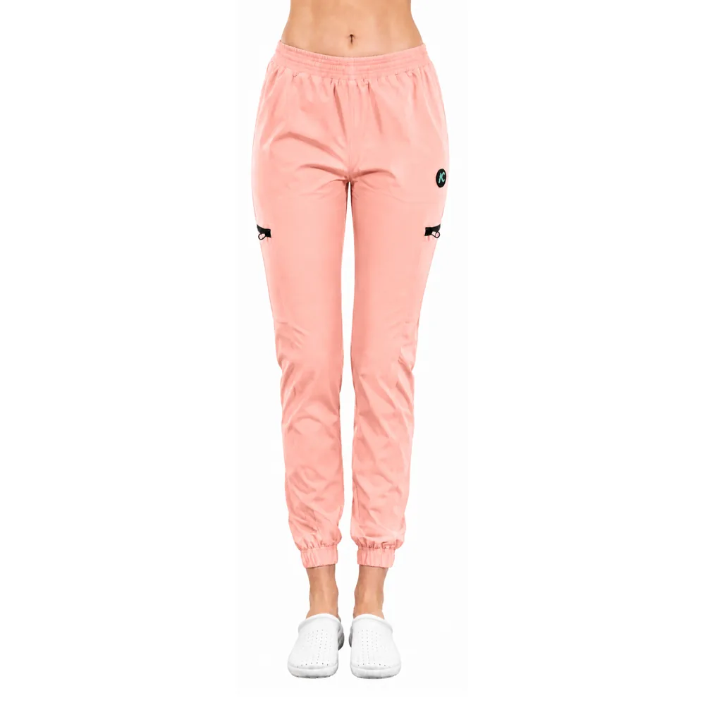 Pantaloni medicali damă Active Jogger cu buzunare laterale, culoare Powder pink