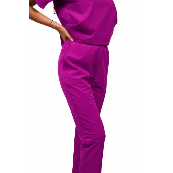 Pantaloni medicali damă Active Jogger Multi-Pocket, culoare Raspberry