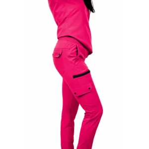 Pantaloni medicali damă Elite Pocket, culoare Amarant