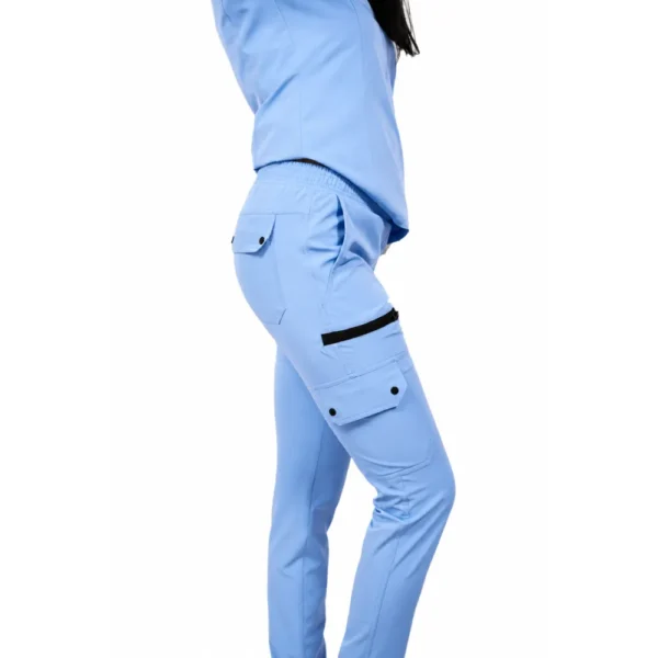 Pantaloni medicali damă Elite Pocket, culoare Blue ashes