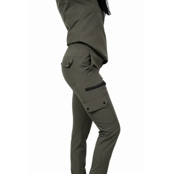 Pantaloni medicali damă Elite Pocket, culoare Olive