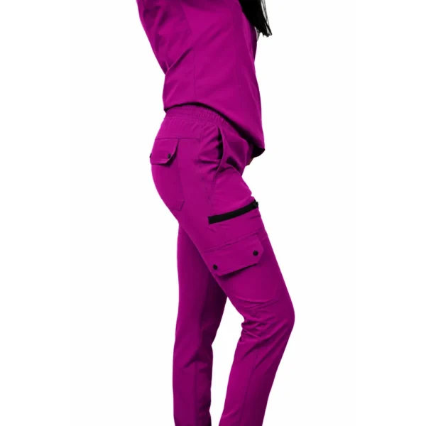 Elite Pocket women’s medical trousers, colour Raspberry